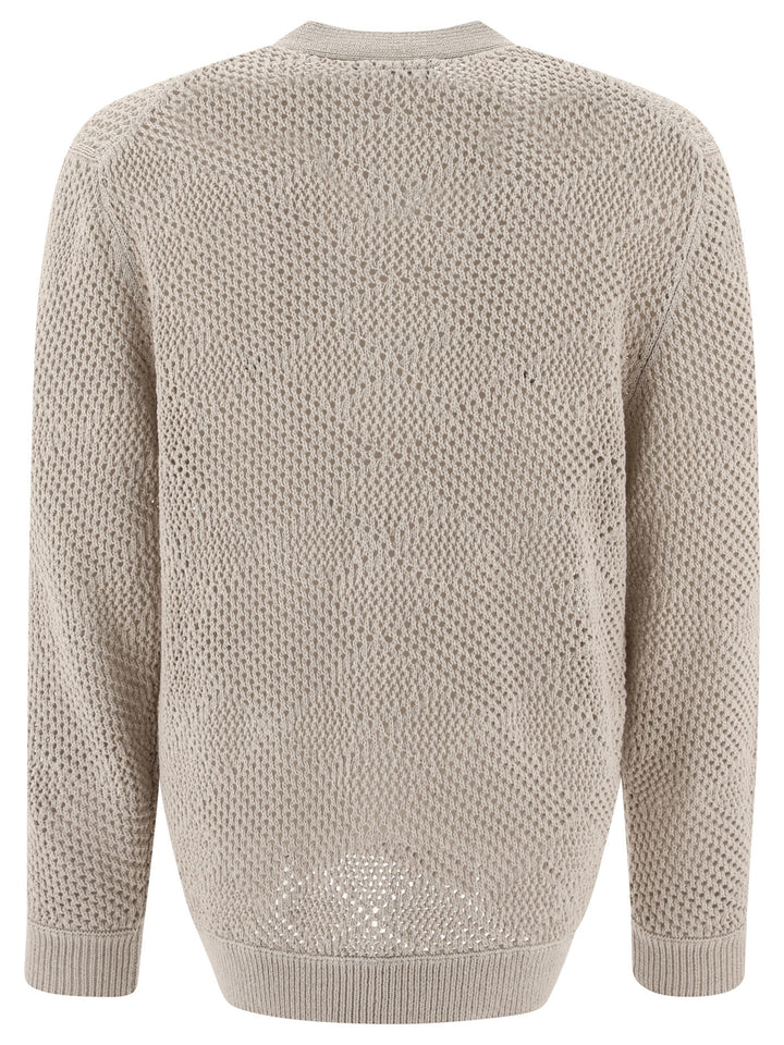 Argyle Mesh Knitwear Beige