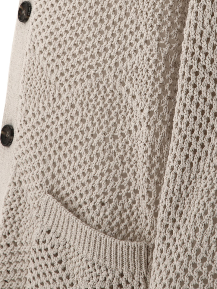 Argyle Mesh Knitwear Beige