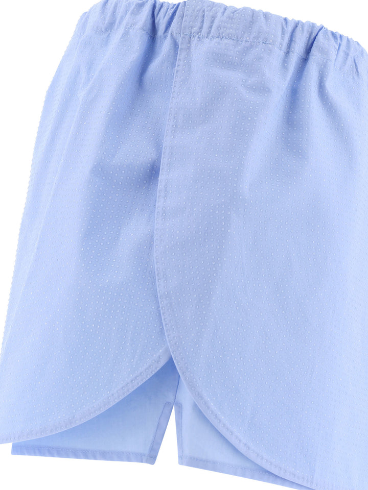 Drawstring Skort With Crystal Hotfix Short Light Blue