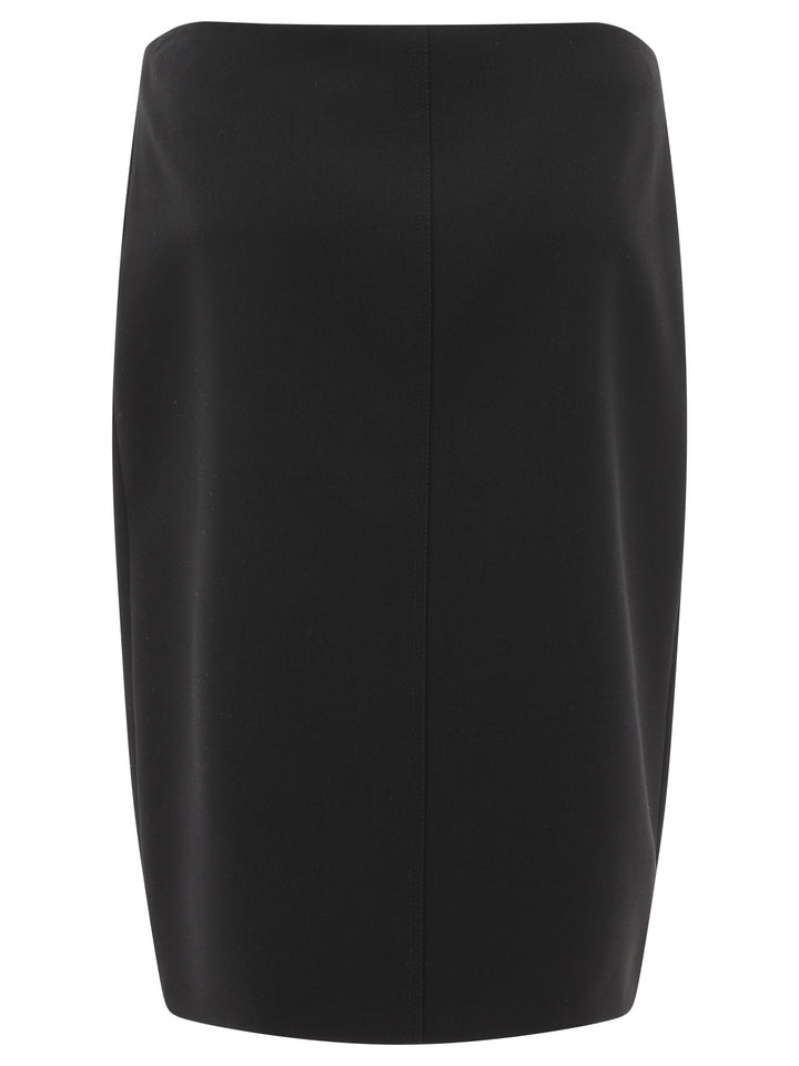 Wool Skirt With 4g Detail Skirts Black