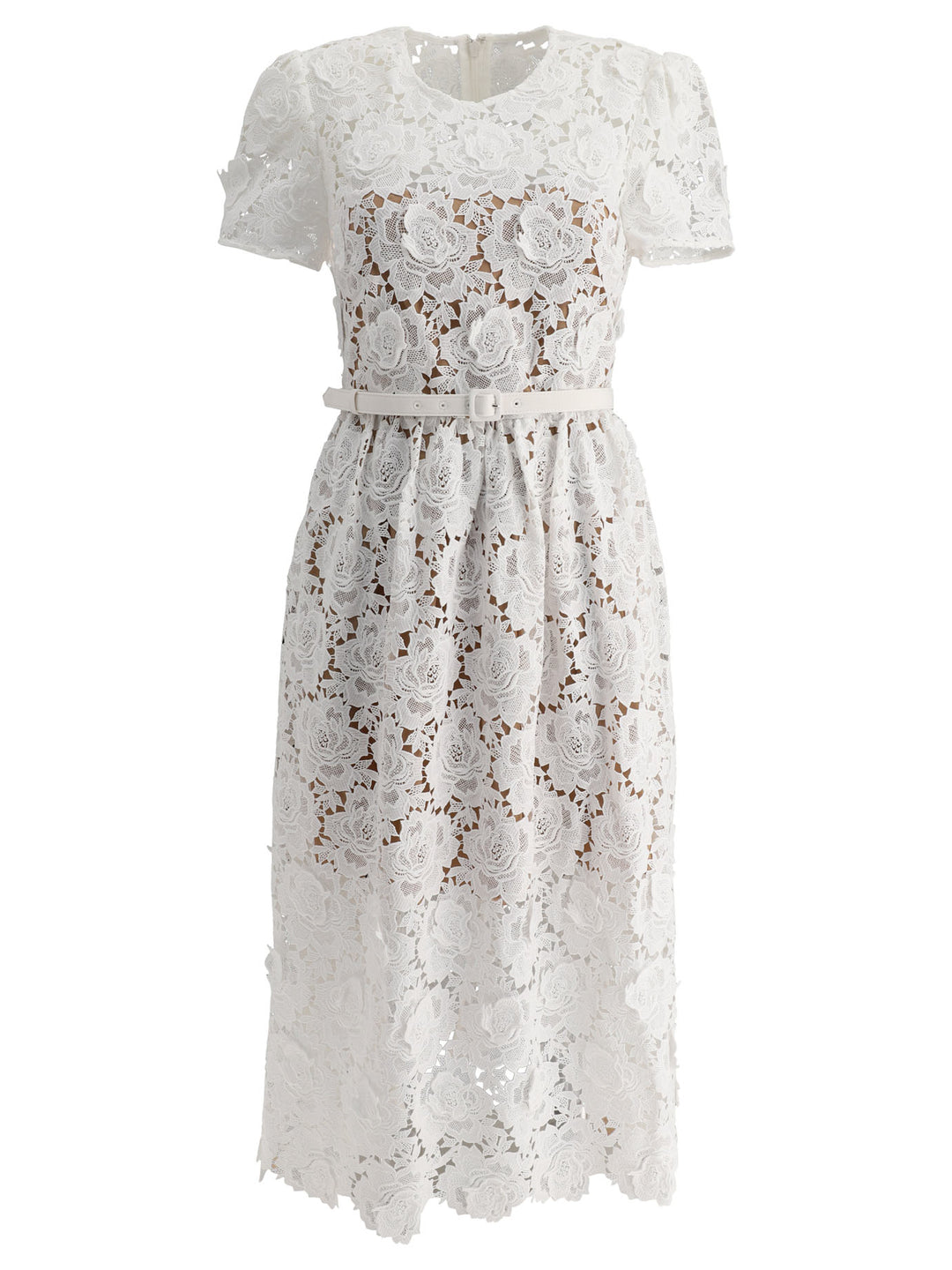 Floral Lace Dress Dresses White