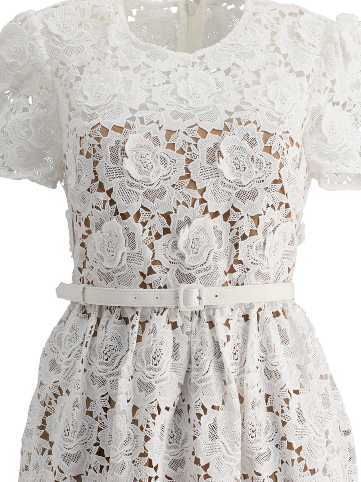 Floral Lace Dress Dresses White