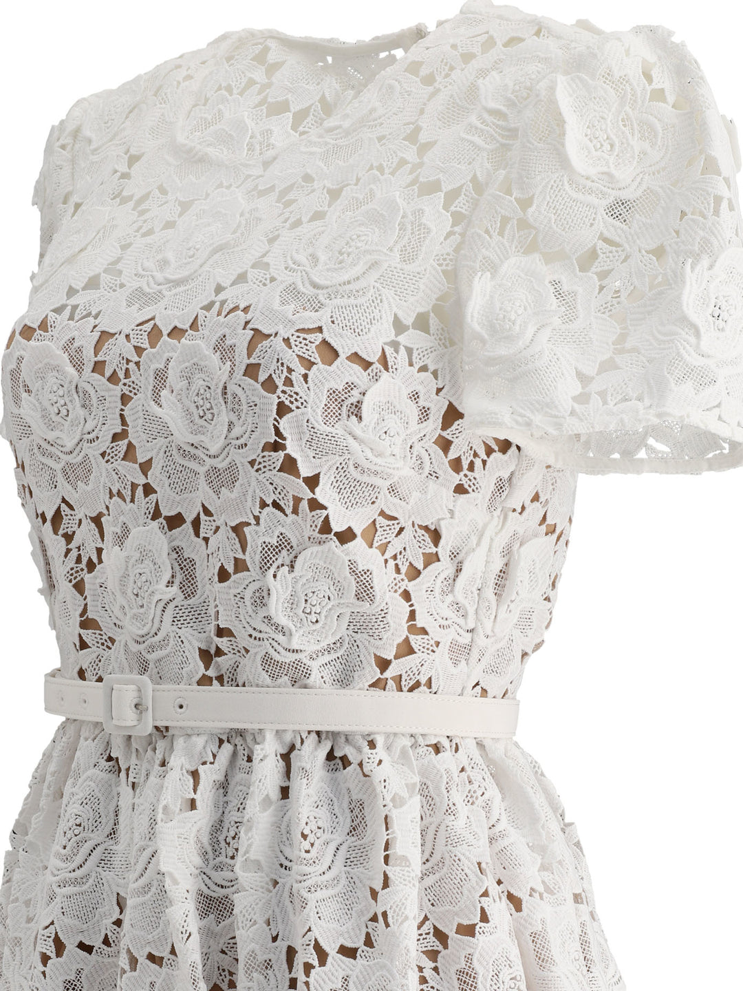 Floral Lace Dress Dresses White