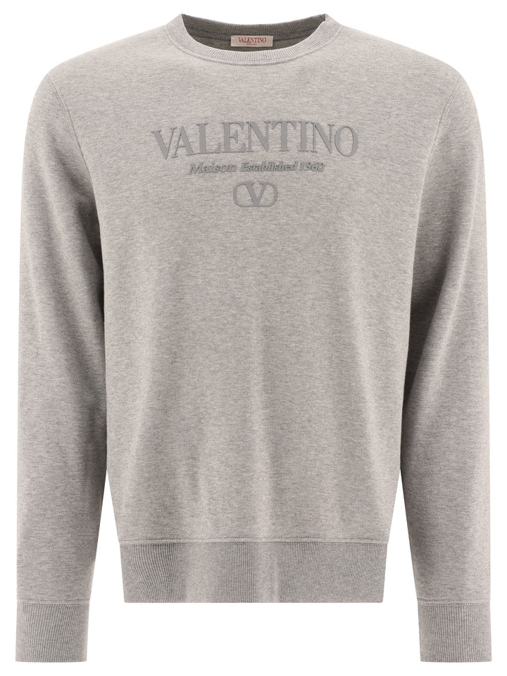 Sweatshirt With Valentino Print Sweatshirts Grey