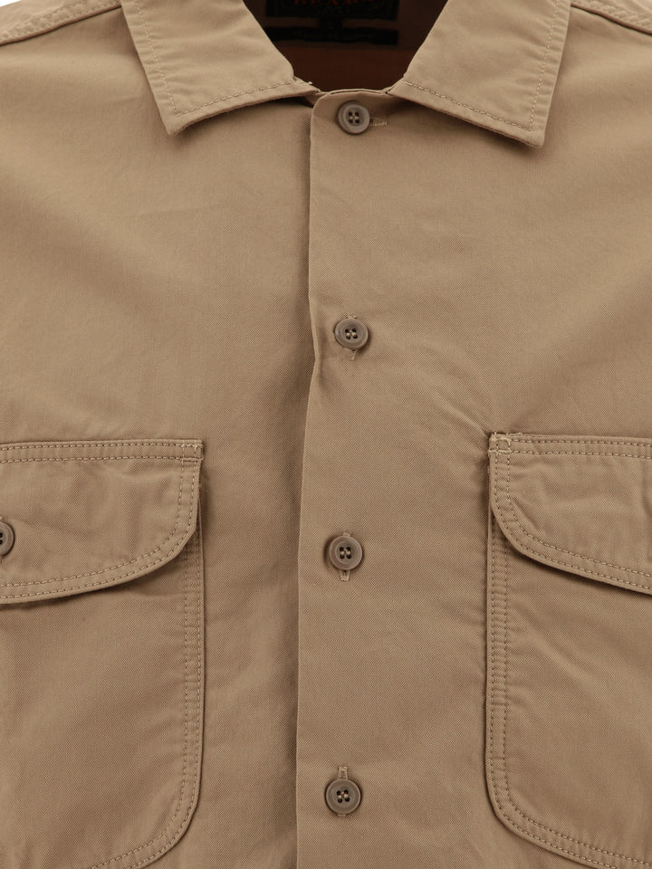 Work Shirt Shirts Beige