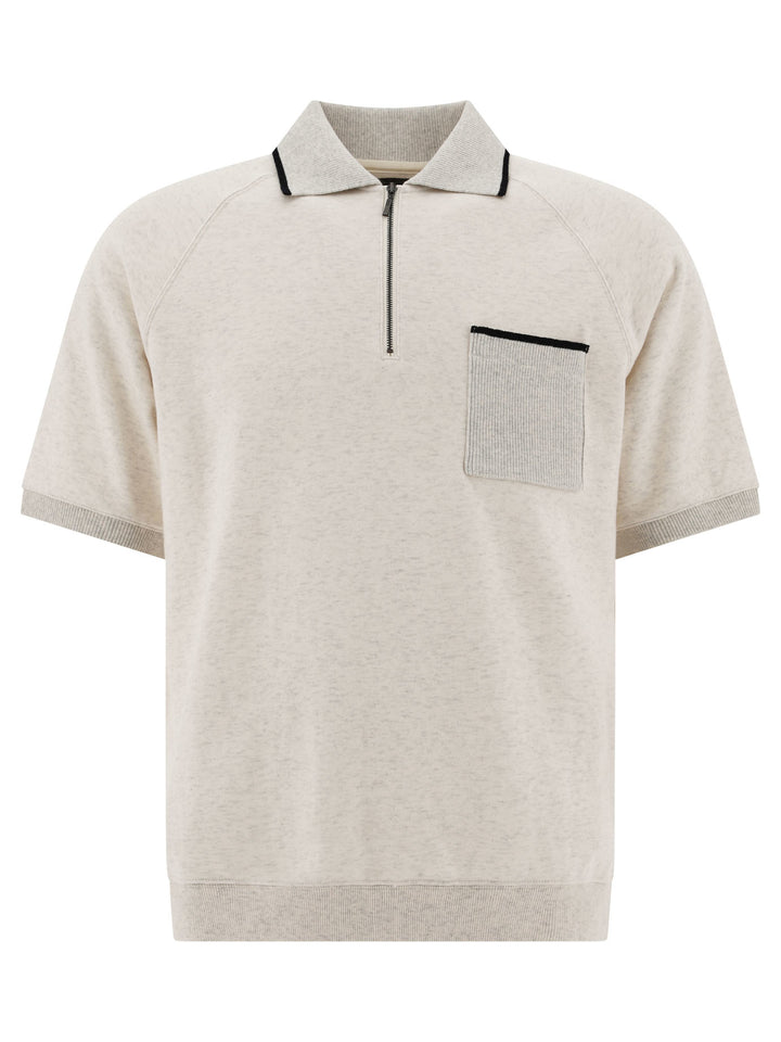 Half-Zip Polo Shirt Polo Shirts Beige