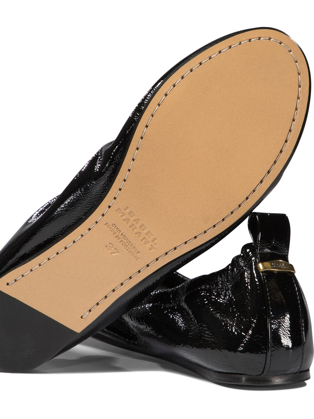 Patent Leather Ballet Flats Ballerinas Black