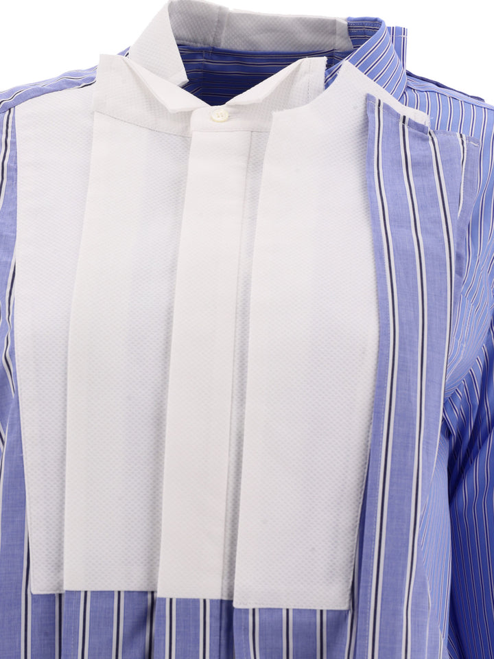 Shirt With Contrasting Inserts Shirts Light Blue