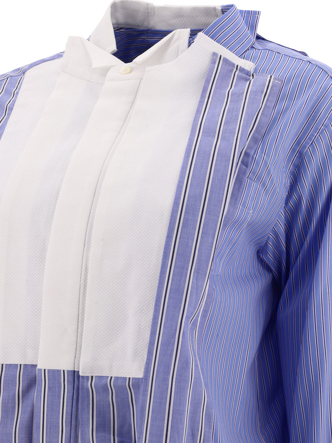 Shirt With Contrasting Inserts Shirts Light Blue