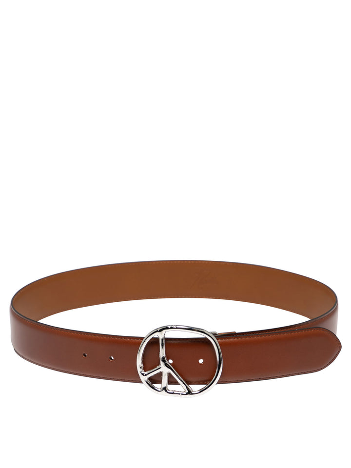 Peace Buckle Belts Brown