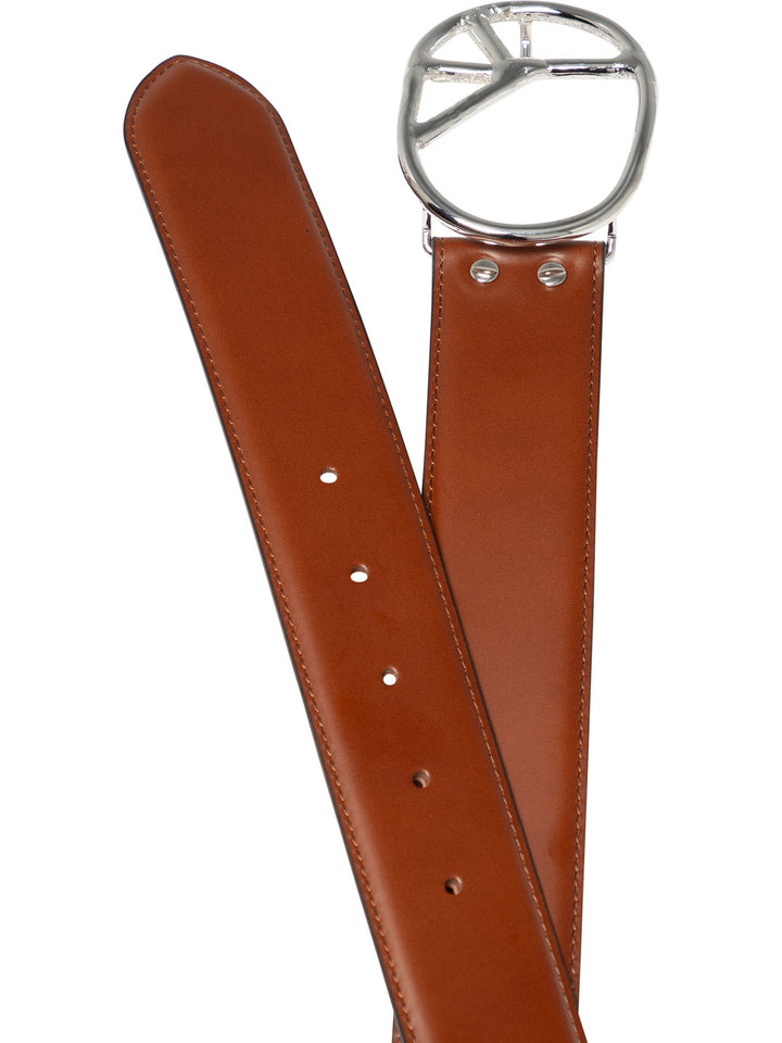 Peace Buckle Belts Brown