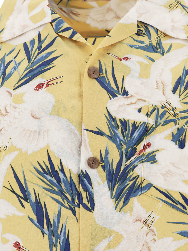 White Egret Shirts Yellow