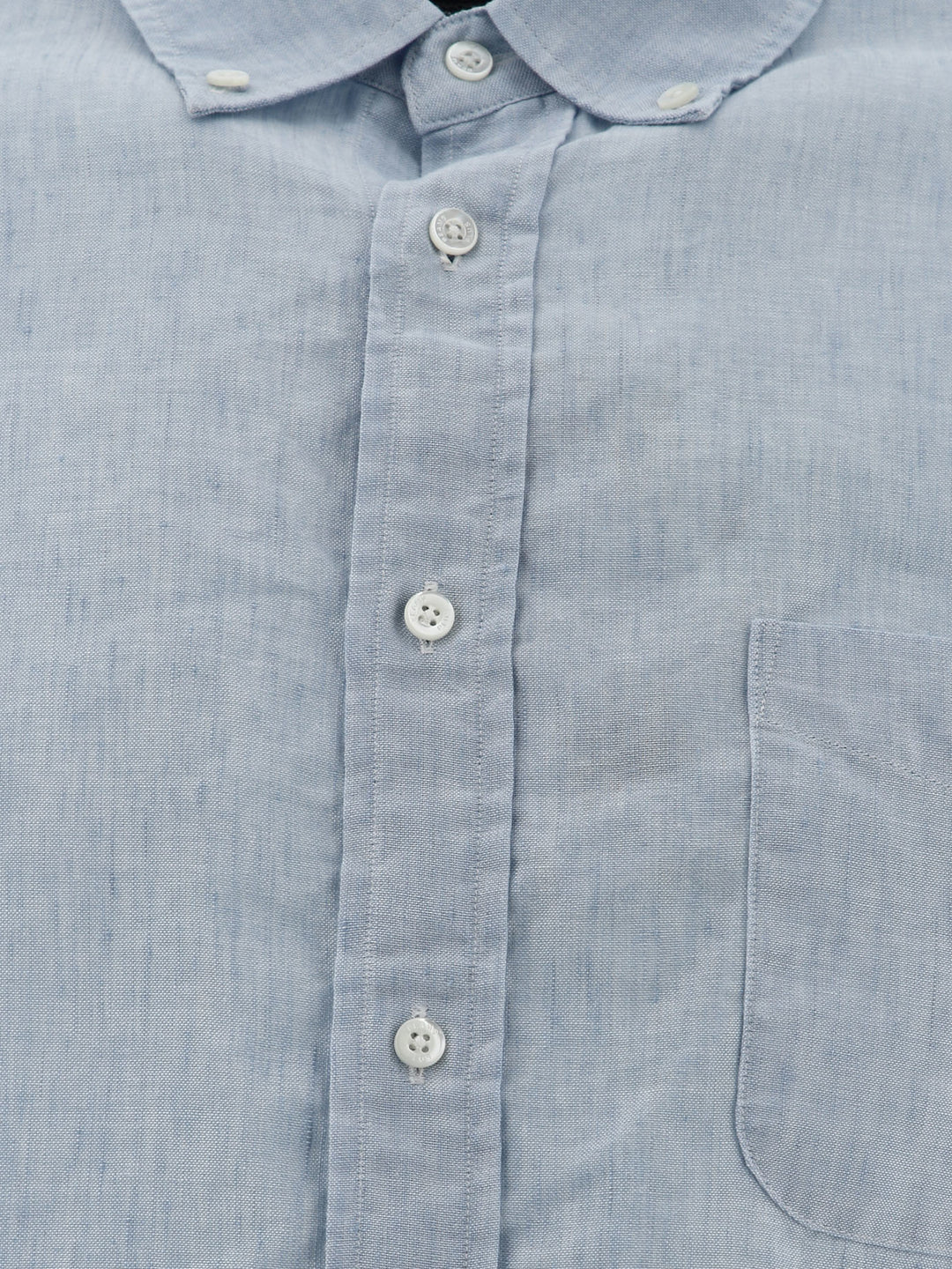 Linen Shirt With Chest Pocket Shirts Light Blue