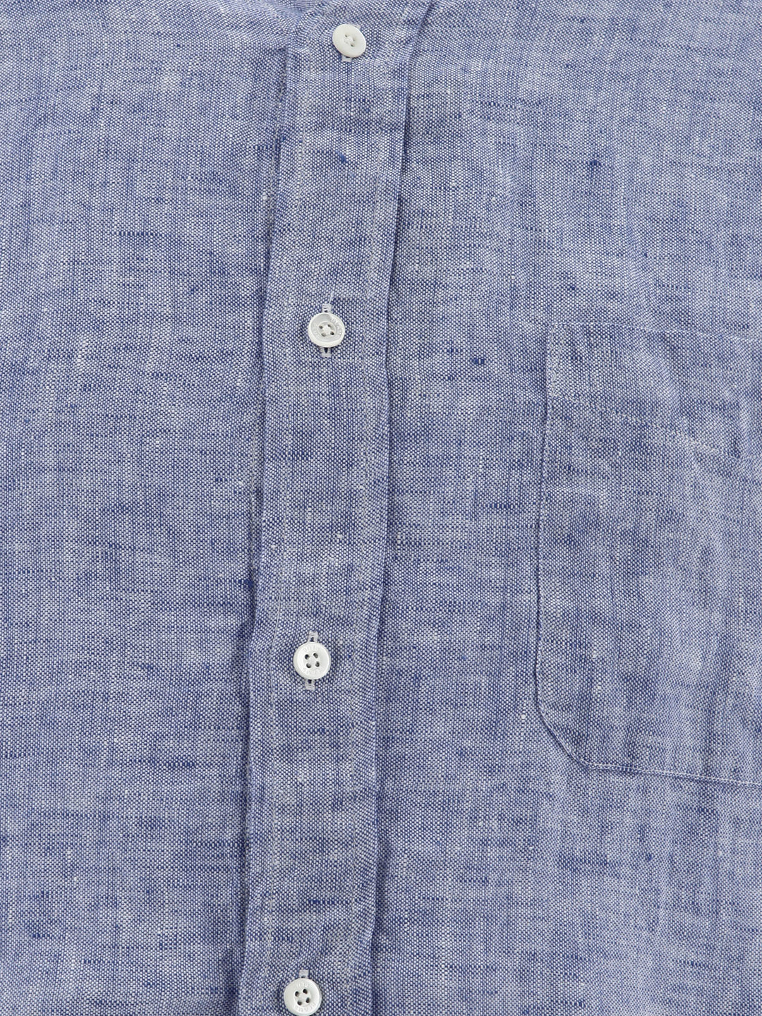 Oxford Linen Shirt Shirts Blue