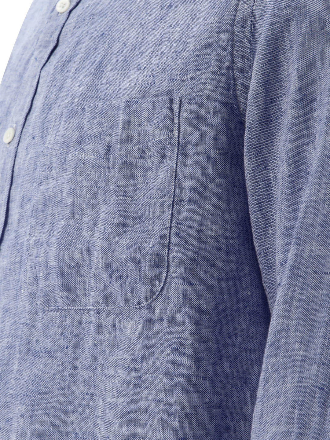 Oxford Linen Shirt Shirts Blue