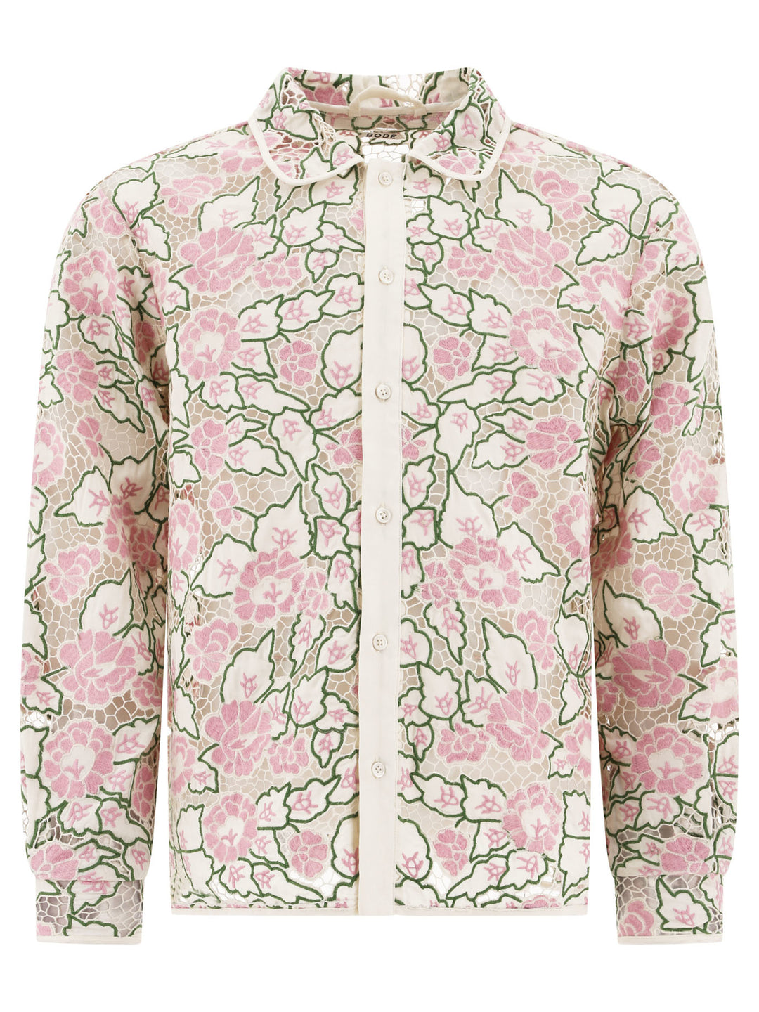 Peony Lace Shirts Pink