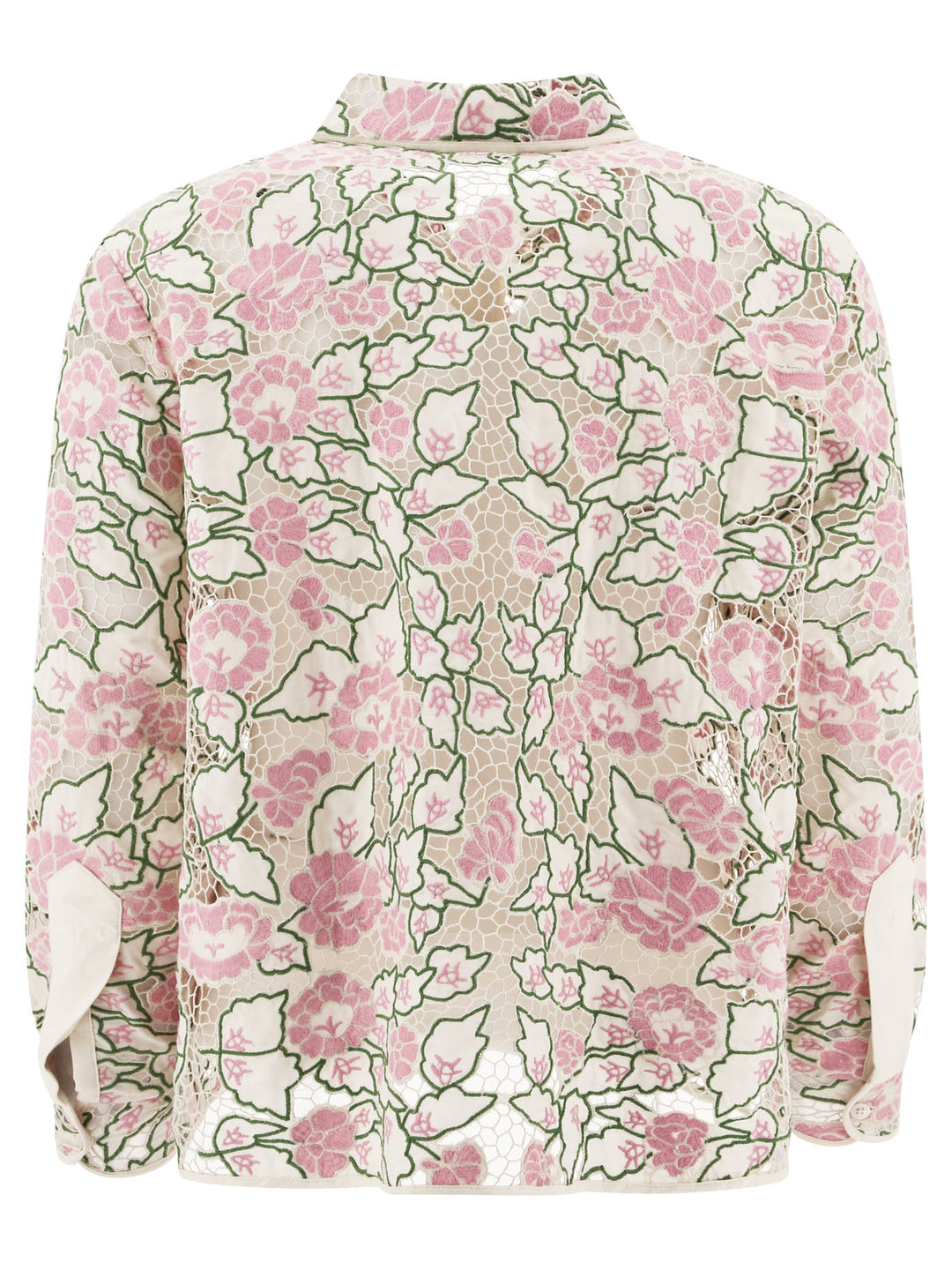 Peony Lace Shirts Pink