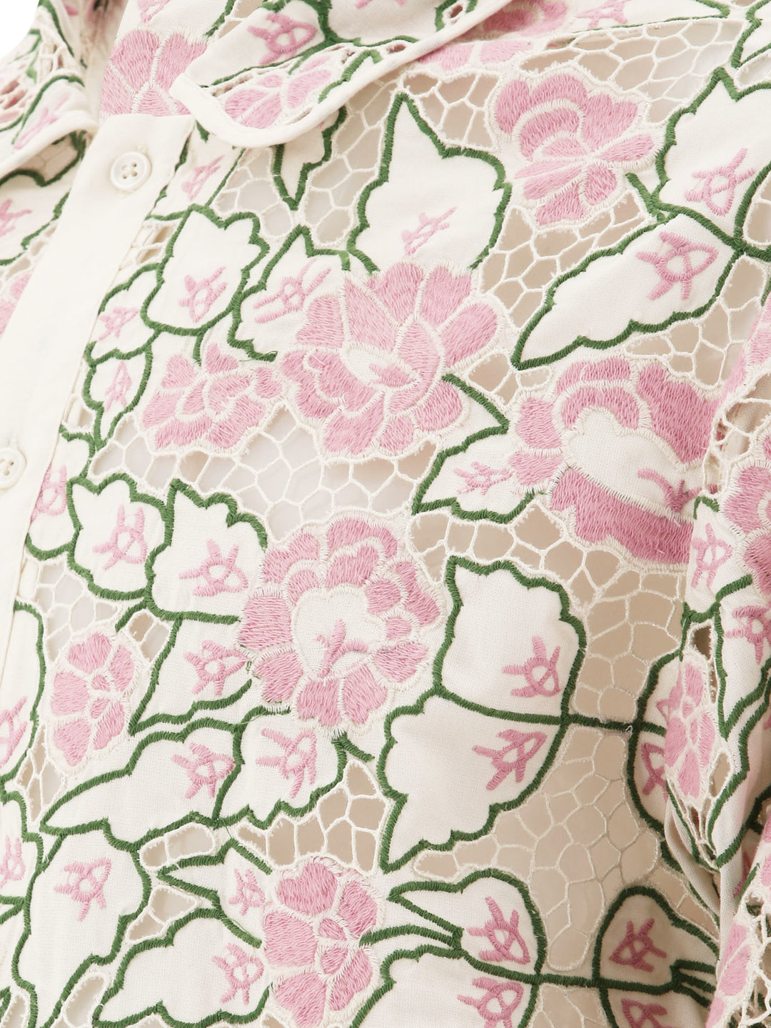 Peony Lace Shirts Pink