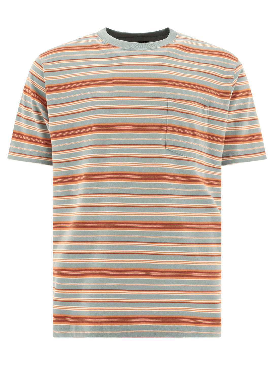 Multi Stripe Pocket T-Shirts Grey