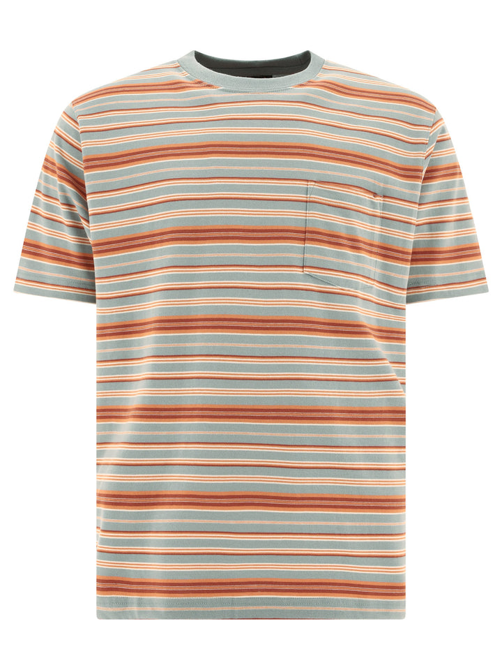 Multi Stripe Pocket T-Shirts Grey