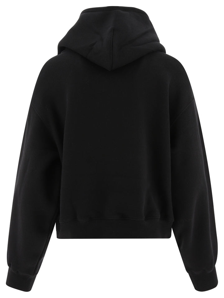 Puff Logo Hoodie In Structured Terry Sweatshirts Black