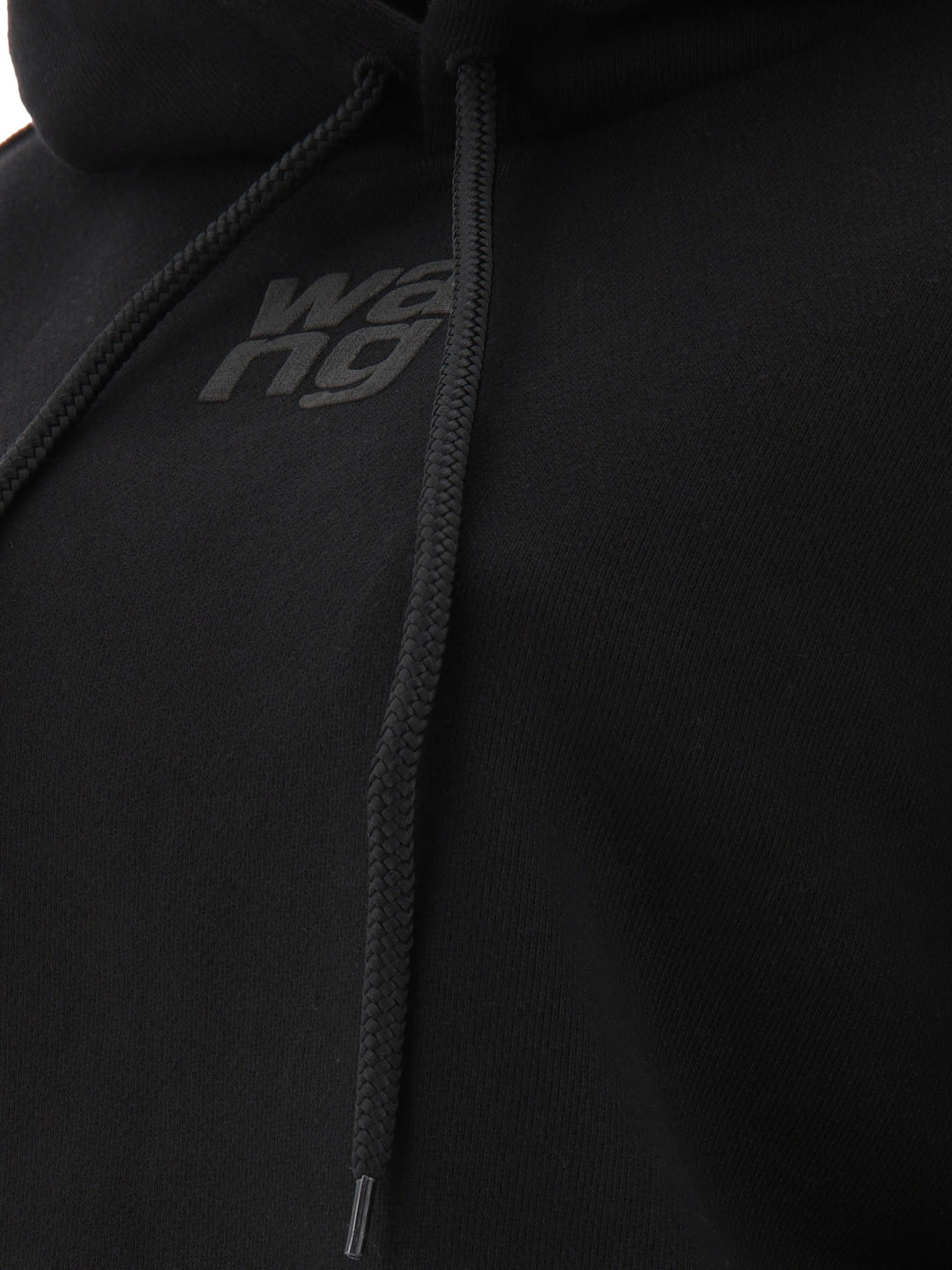 Puff Logo Hoodie In Structured Terry Sweatshirts Black