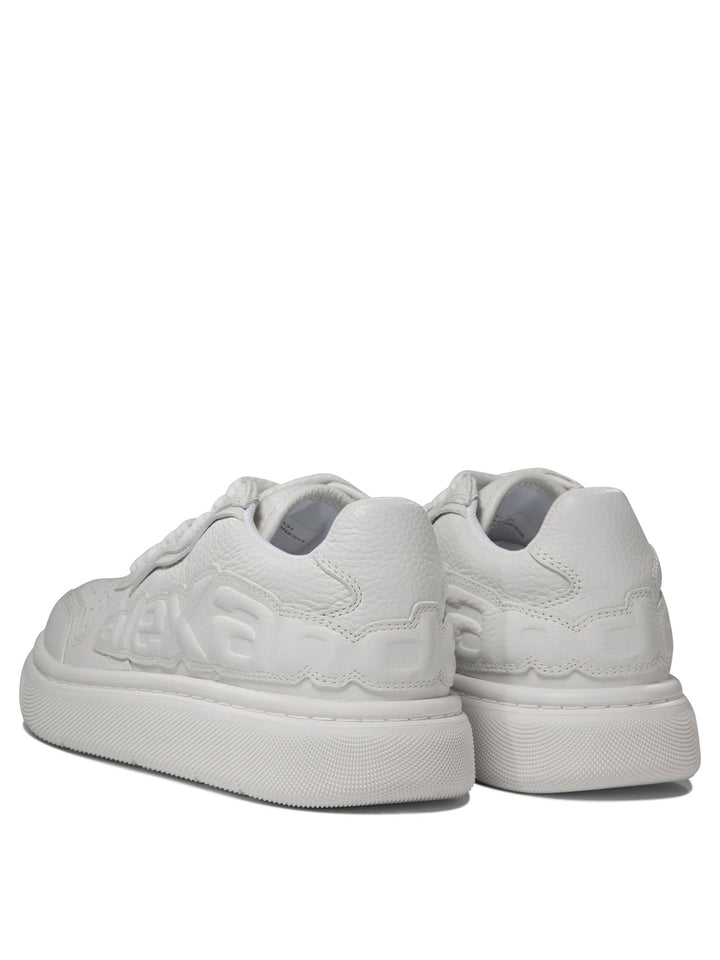 Puff Pebble Leather Sneakers With Logo Sneakers & Slip-On White