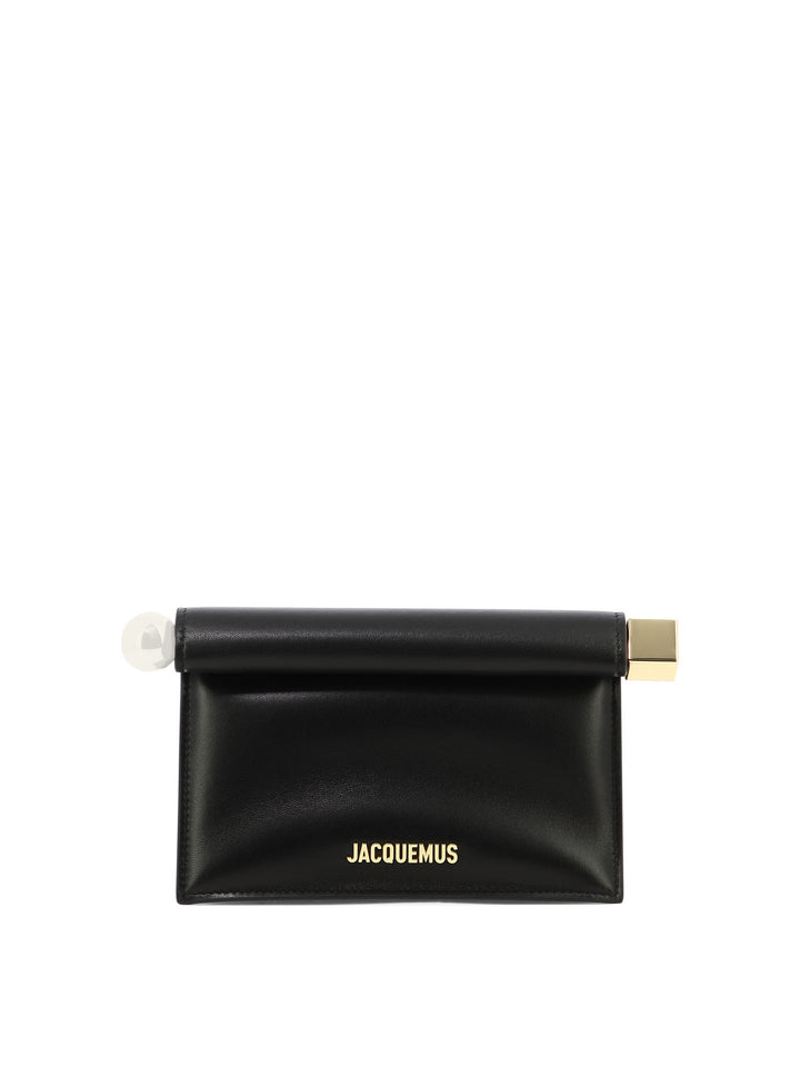 La Petite Pochette Rond Carré Clutches Black