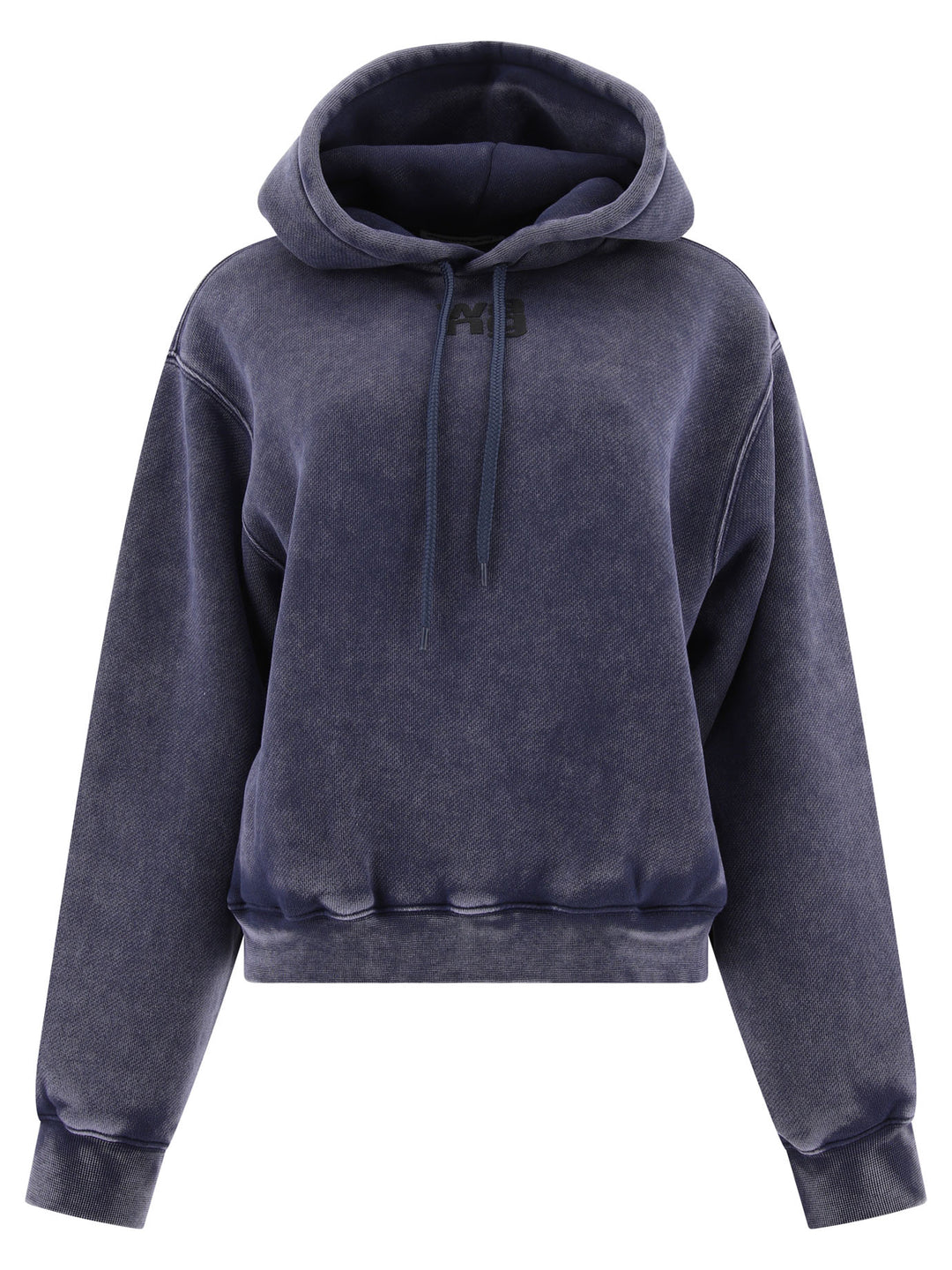 Puff Logo Hoodie In Structured Terry Sweatshirts Blue