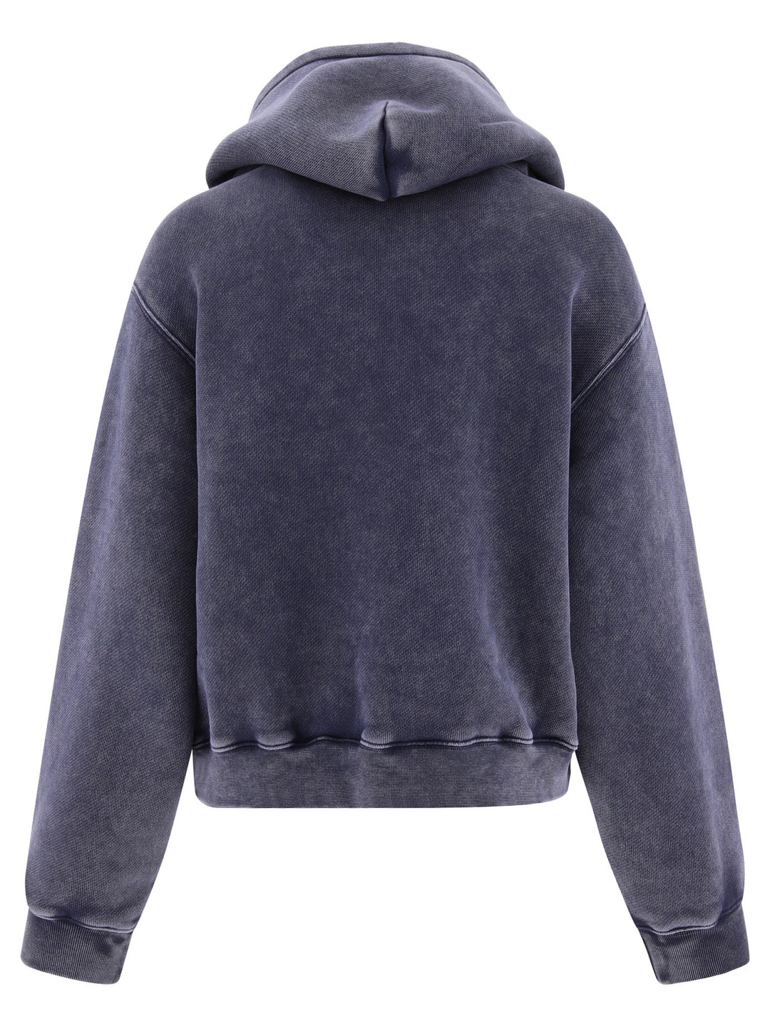 Puff Logo Hoodie In Structured Terry Sweatshirts Blue