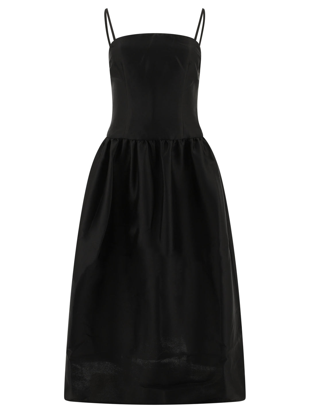 Taffetà Midi Dress Dresses Black