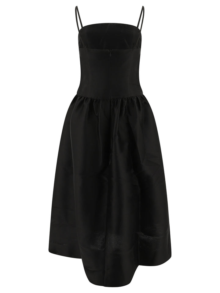 Taffetà Midi Dress Dresses Black