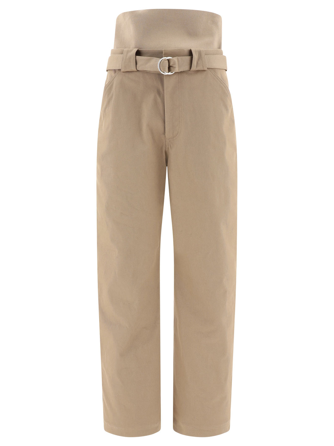 Cargo  With Knit Band Trousers Beige