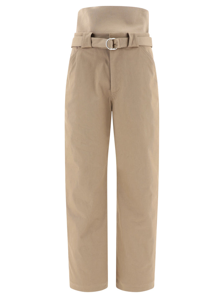 Cargo  With Knit Band Trousers Beige