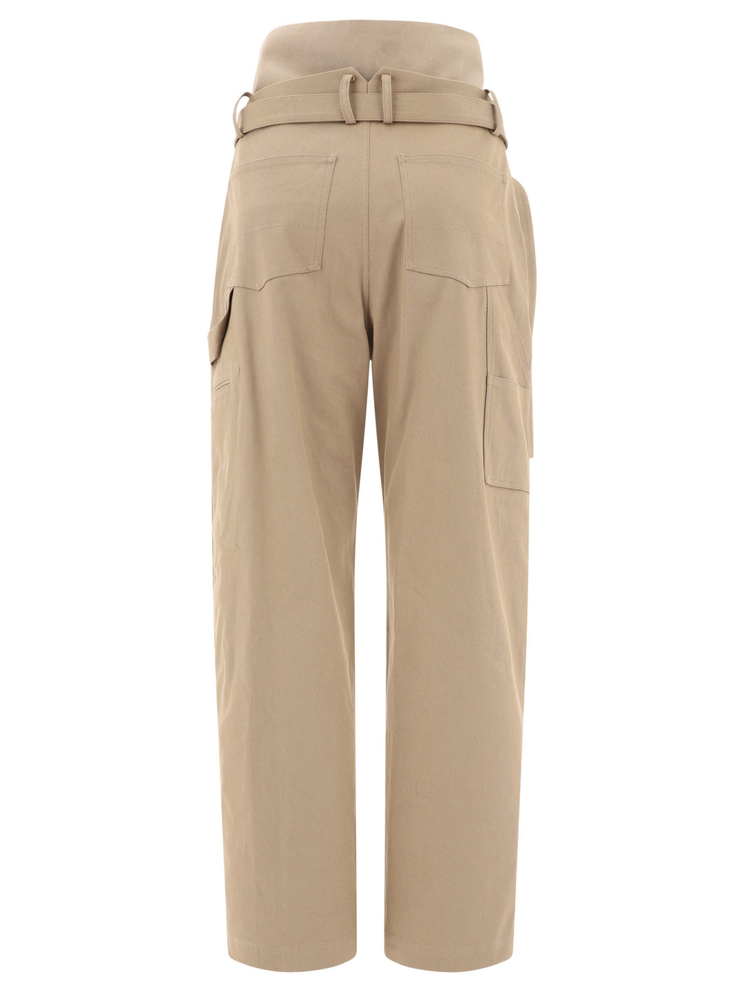 Cargo  With Knit Band Trousers Beige