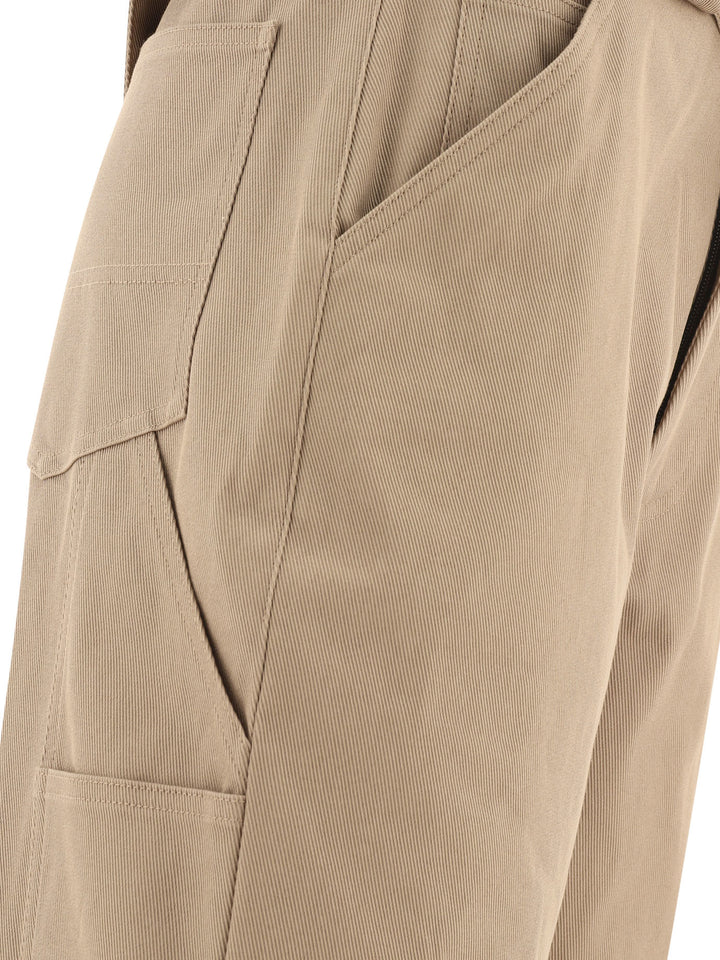 Cargo  With Knit Band Trousers Beige