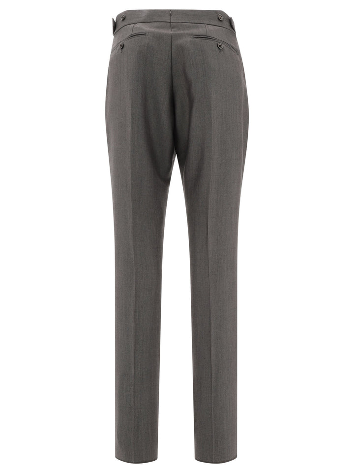 Wool And Mohair Trousers Grey