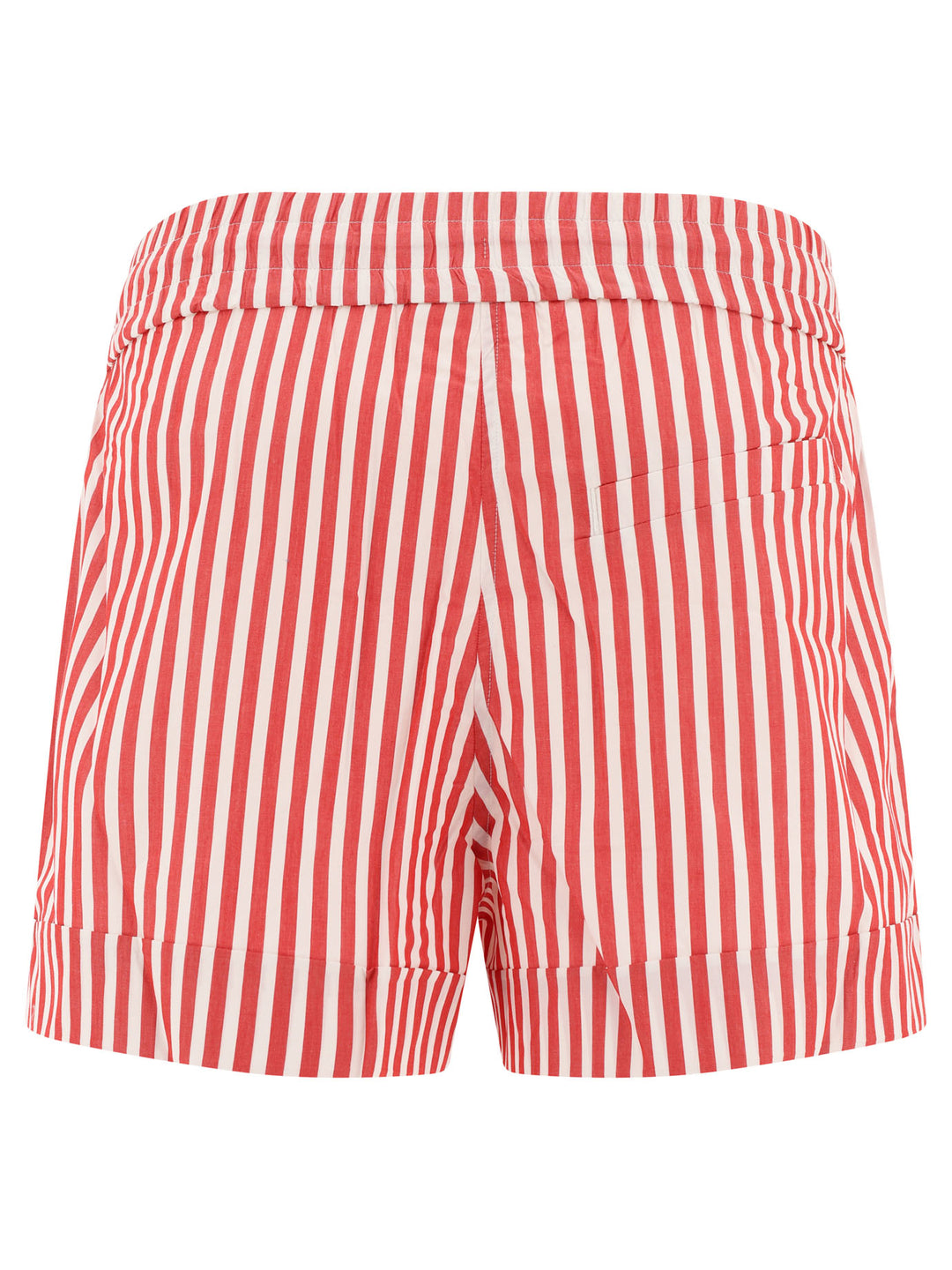 Striped Cotton S Short Red