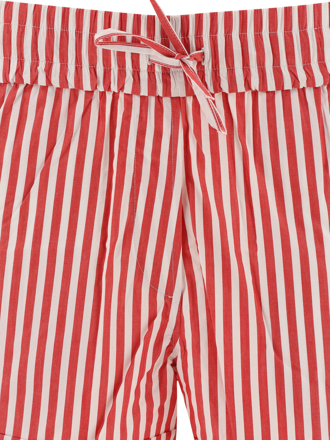 Striped Cotton S Short Red