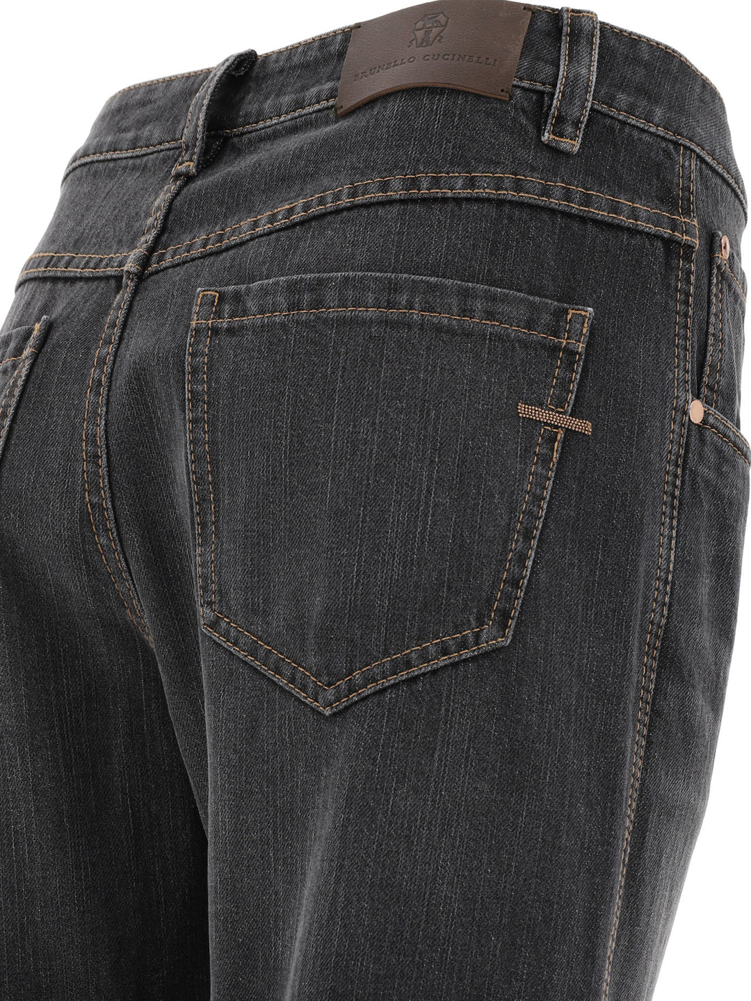 Authentic Denim  With Shiny Bartack Jeans Grey