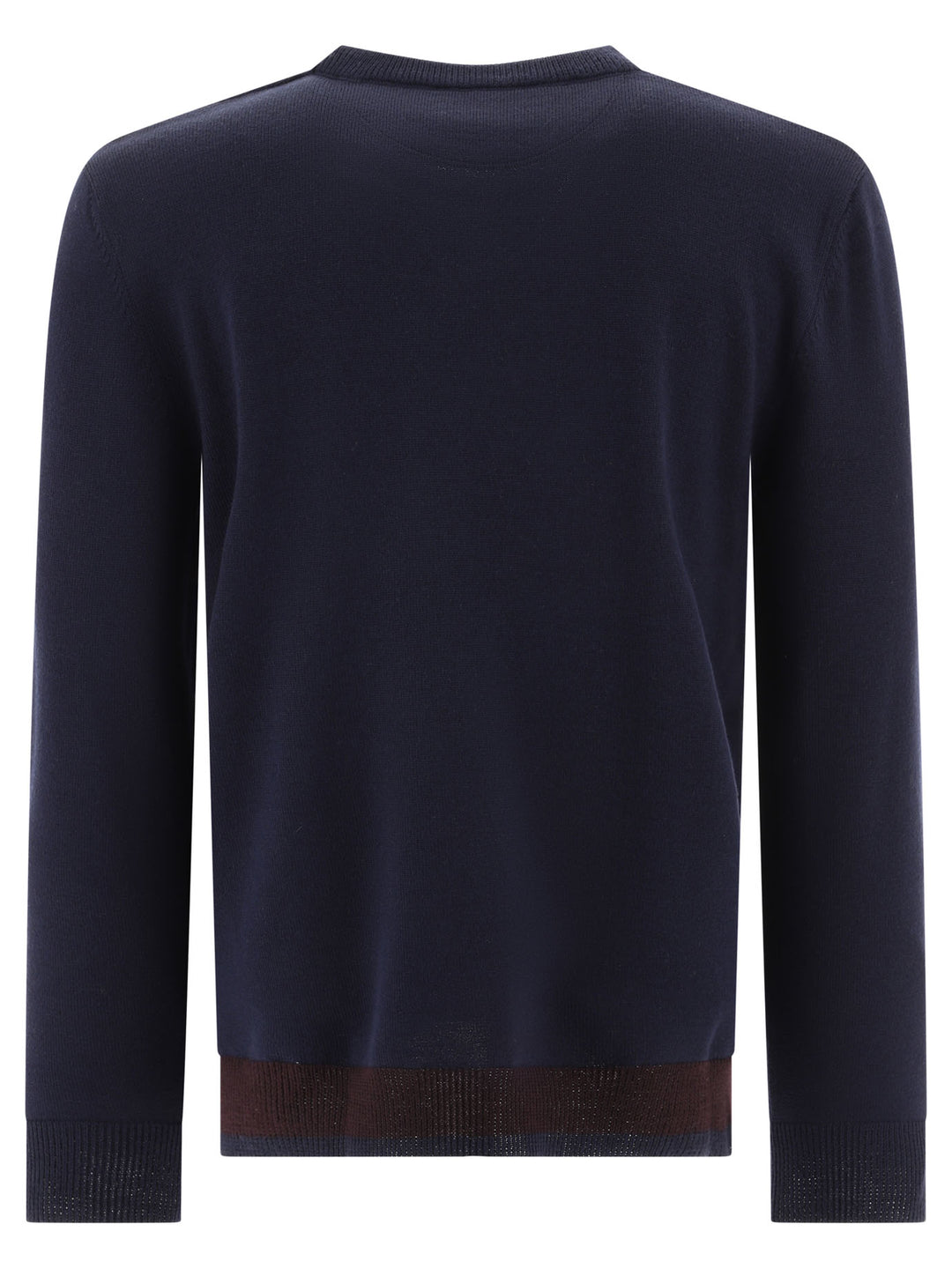 Sweater With Rubberised V Detail Knitwear Blue