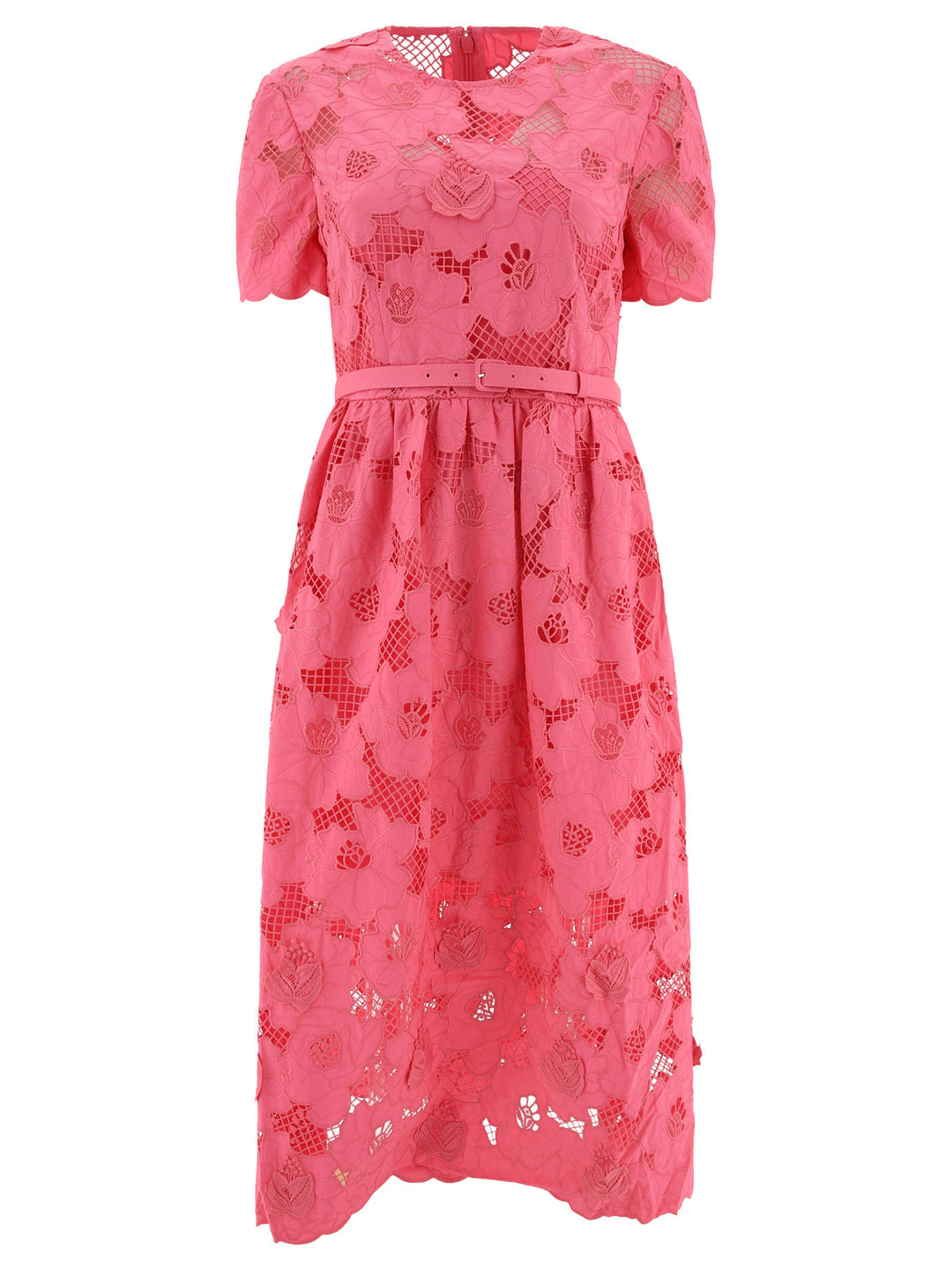 Lace Midi Dress Dresses Pink