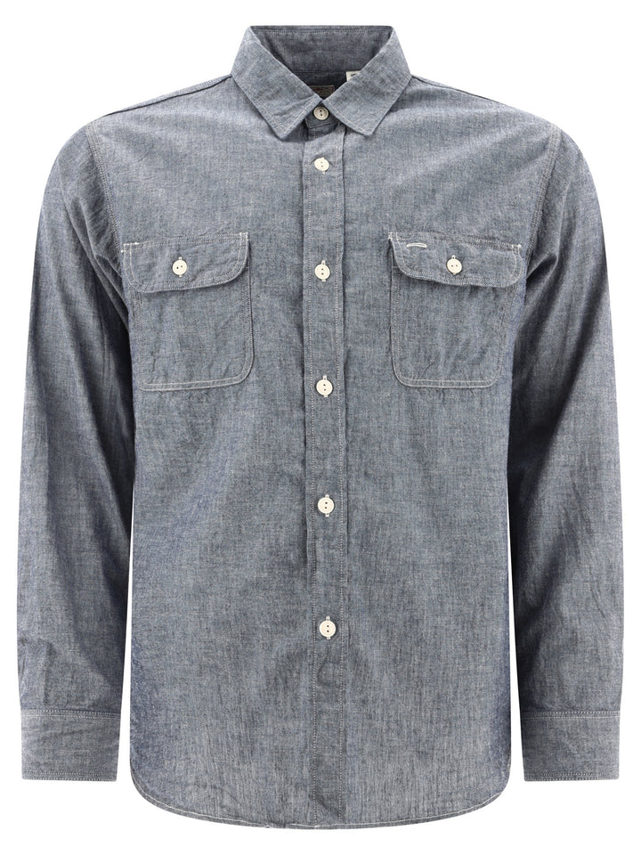 Chambray Shirt Shirts Blue