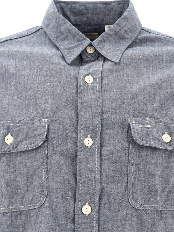 Chambray Shirt Shirts Blue