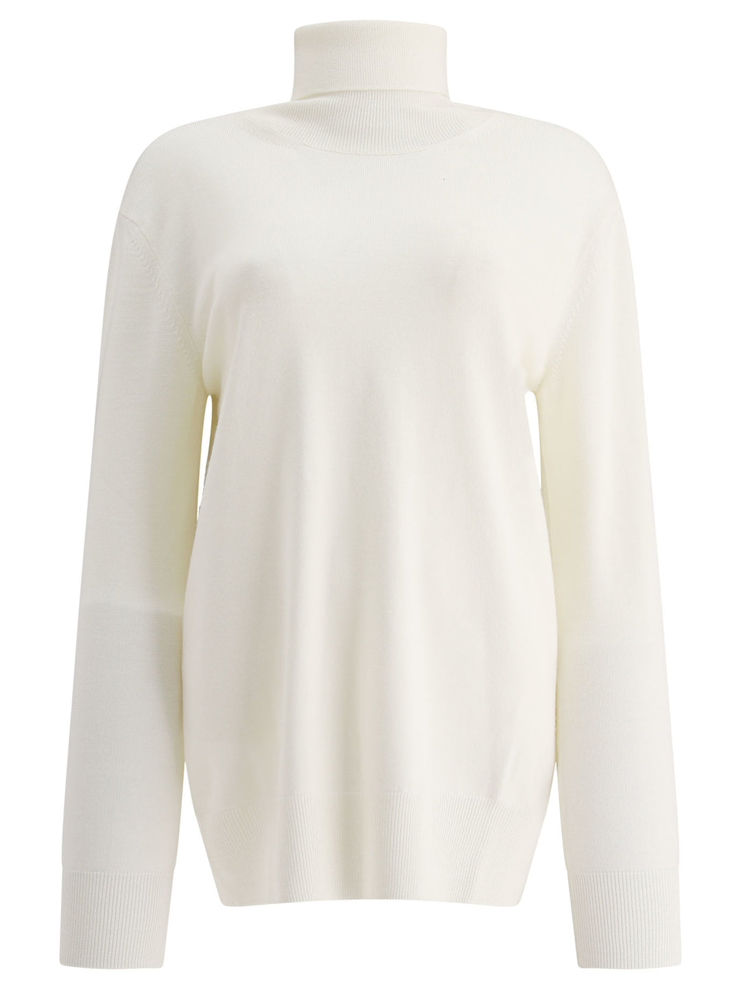 Lighweight Turtleneck Sweater Knitwear White