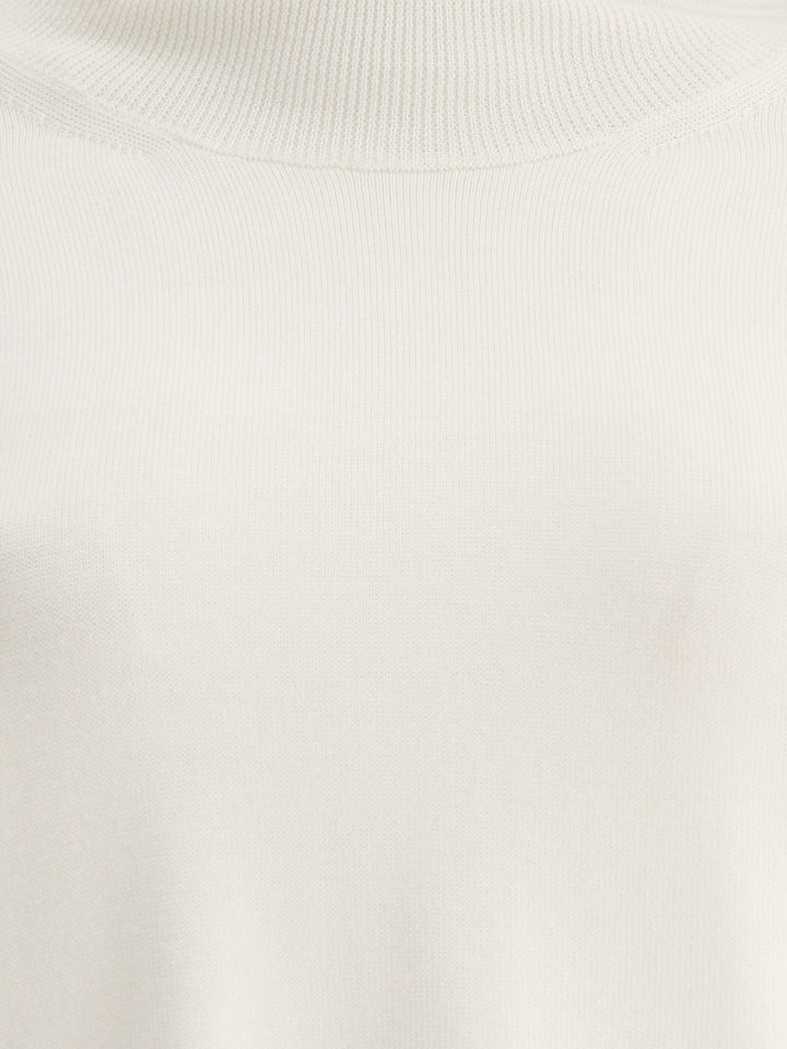 Lighweight Turtleneck Sweater Knitwear White