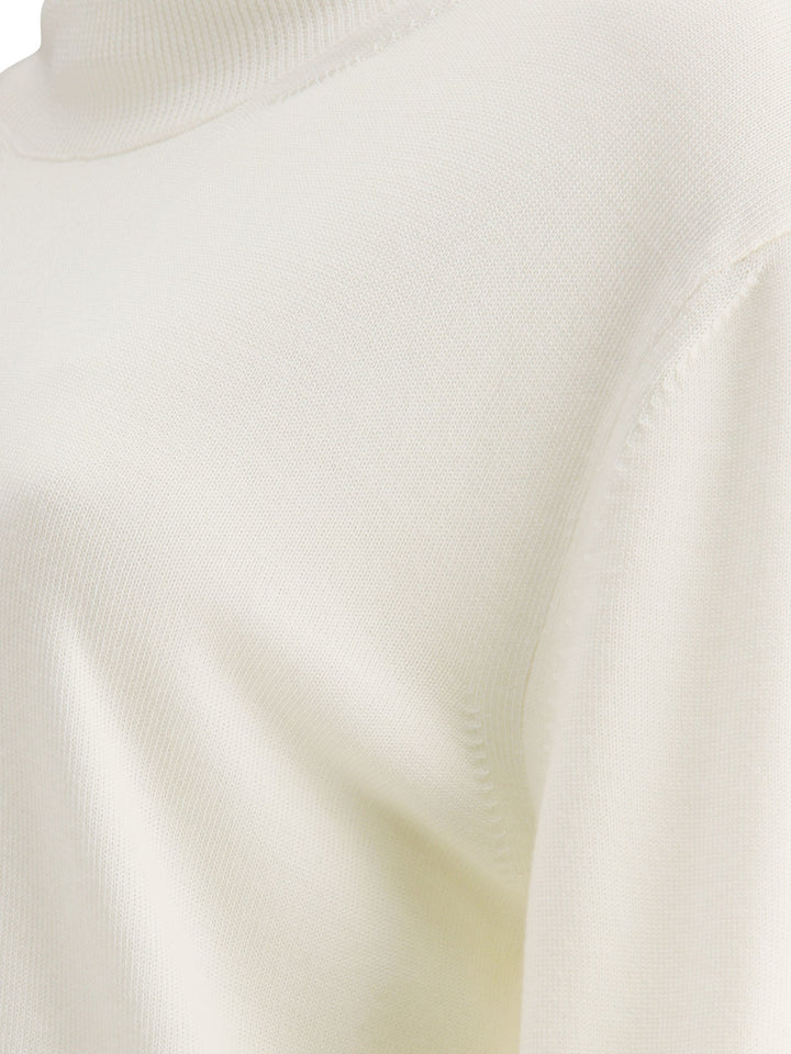 Lighweight Turtleneck Sweater Knitwear White