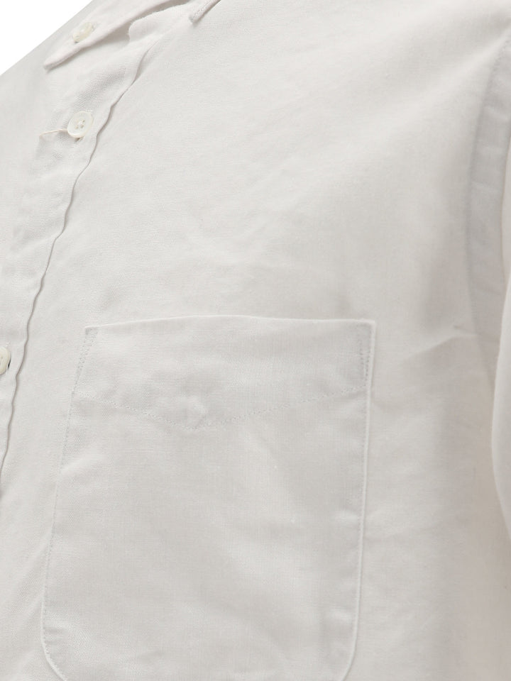 Linen Shirt With Chest Pocket Shirts White