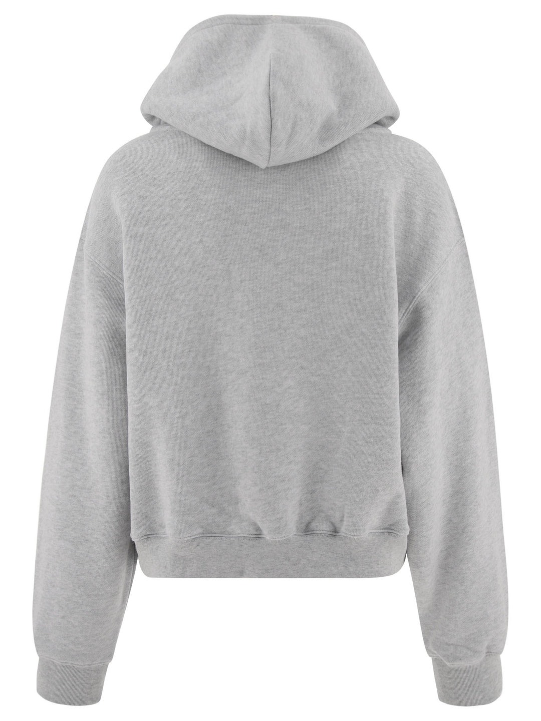 Puff Logo Hoodie In Structured Terry Sweatshirts Grey