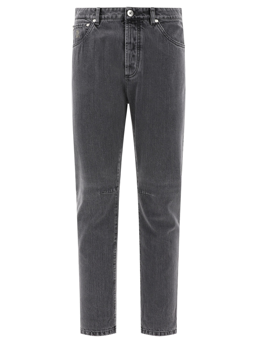 Straight-Leg Jeans Grey